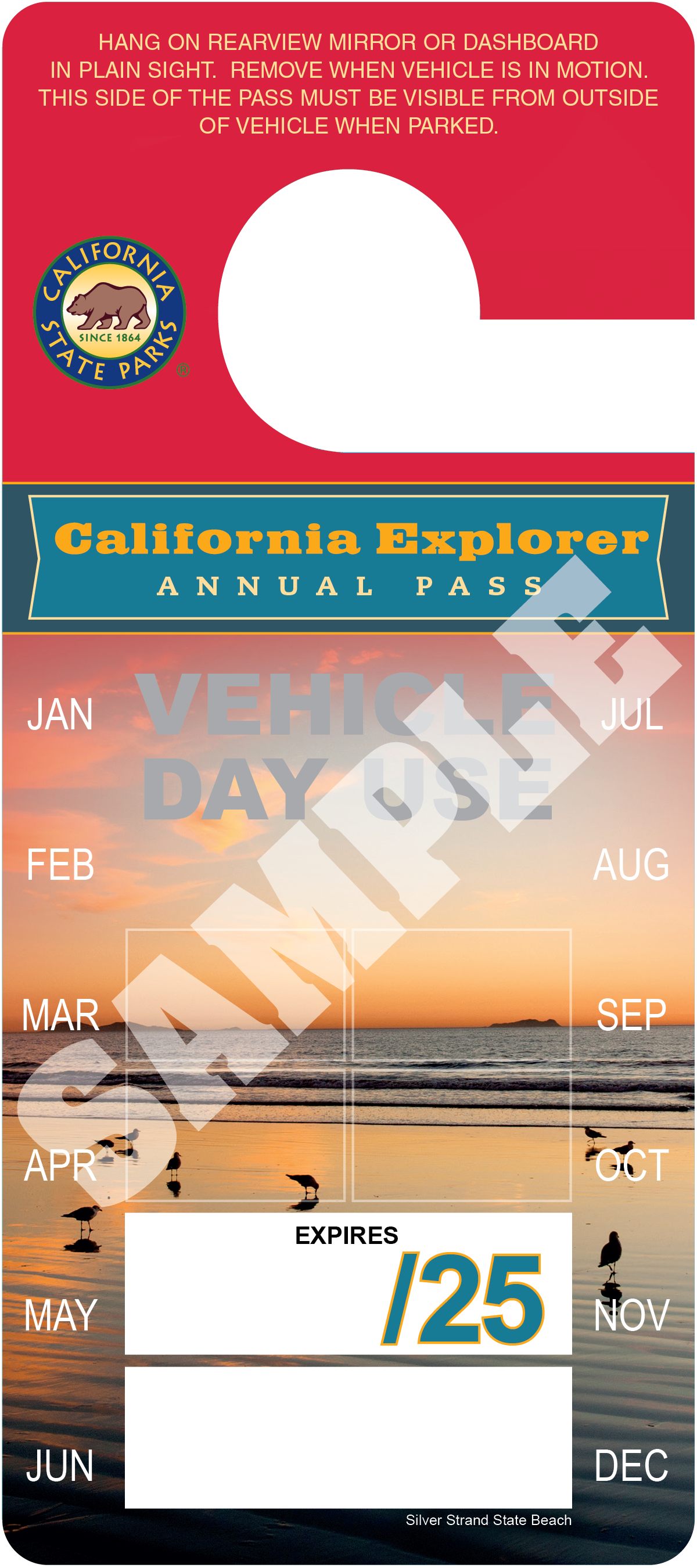 California State Parks “California Explorer” Vehicle Day Use Annual Pass