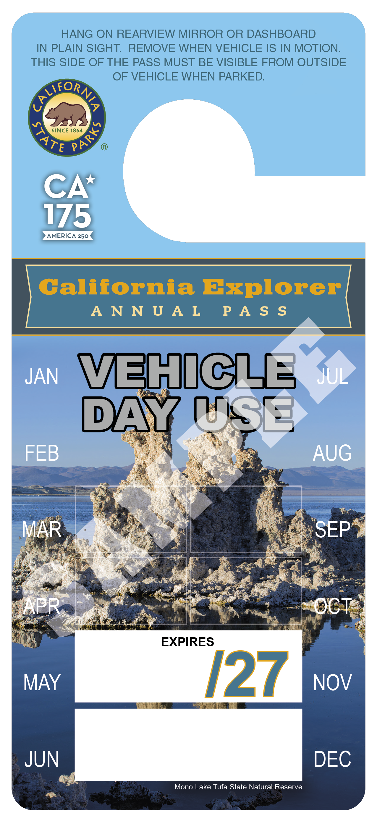 California State Parks “California Explorer” Vehicle Day Use Annual Pass