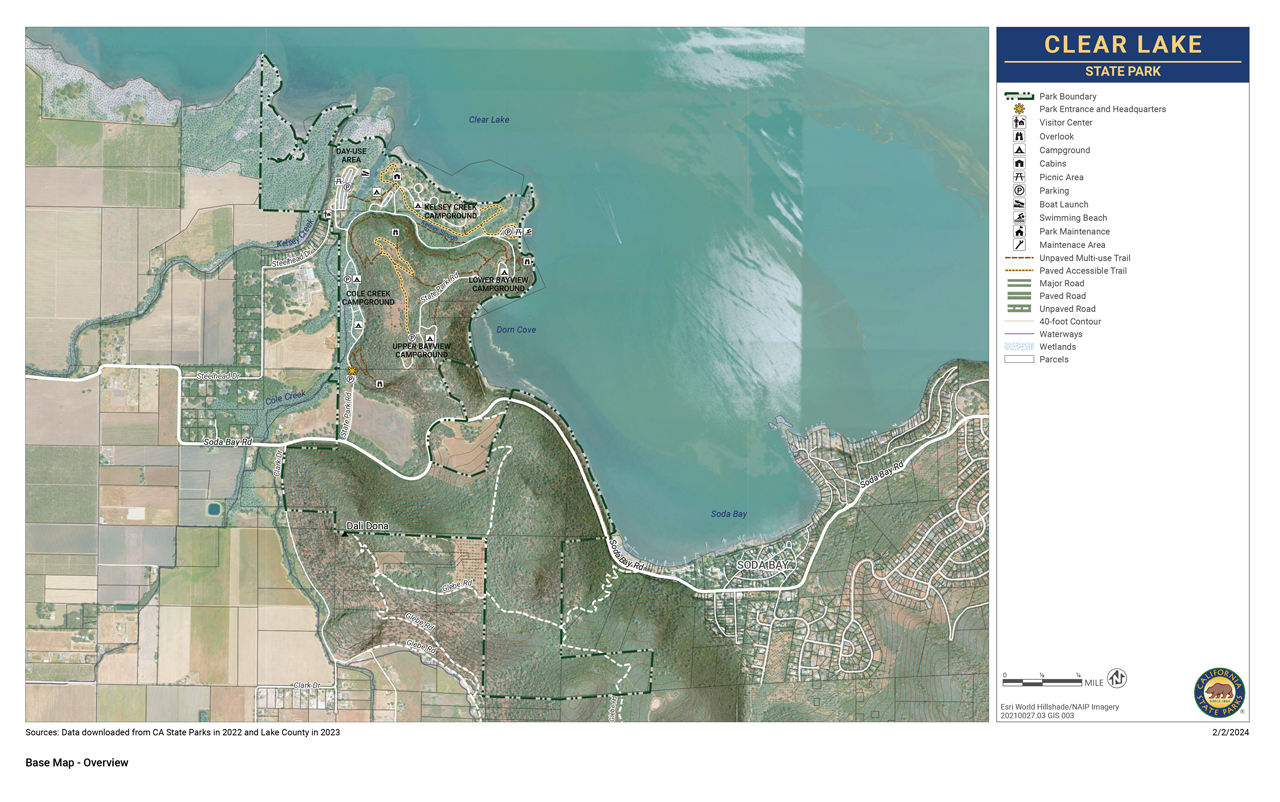 Clear Lake SP - Base Overview Map