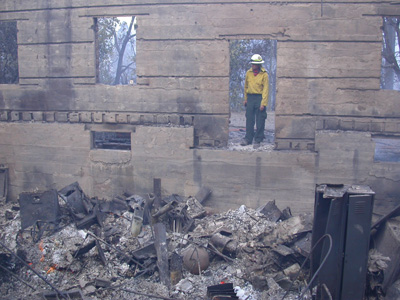 After the fire, at the Dyar house
