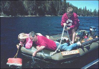 Image of crew taking measurements