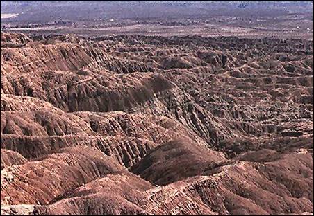Image of eroded badlands