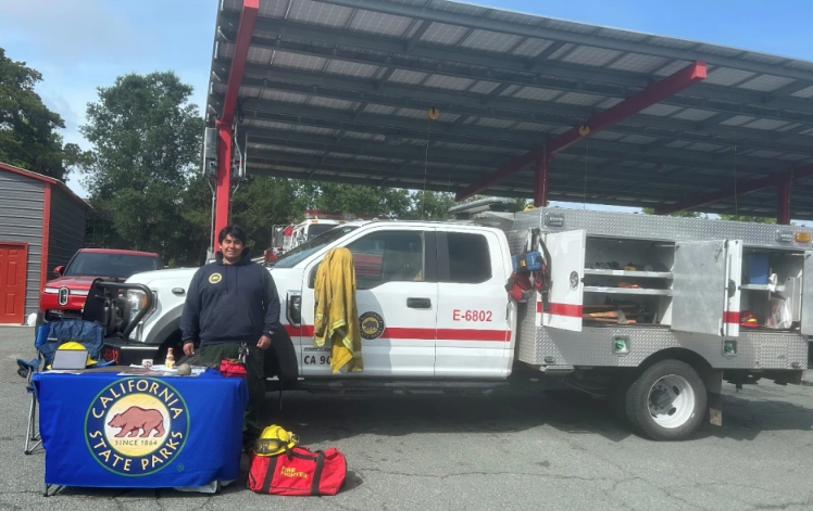 District staff with fire equipment District staff with fire equipment