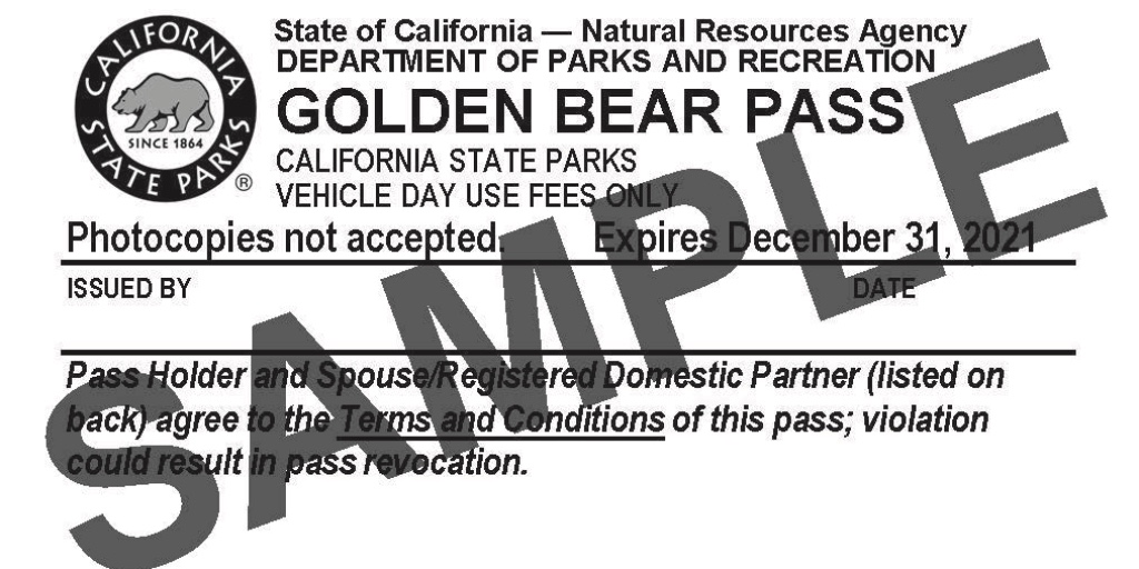 A California Golden Bear Pass