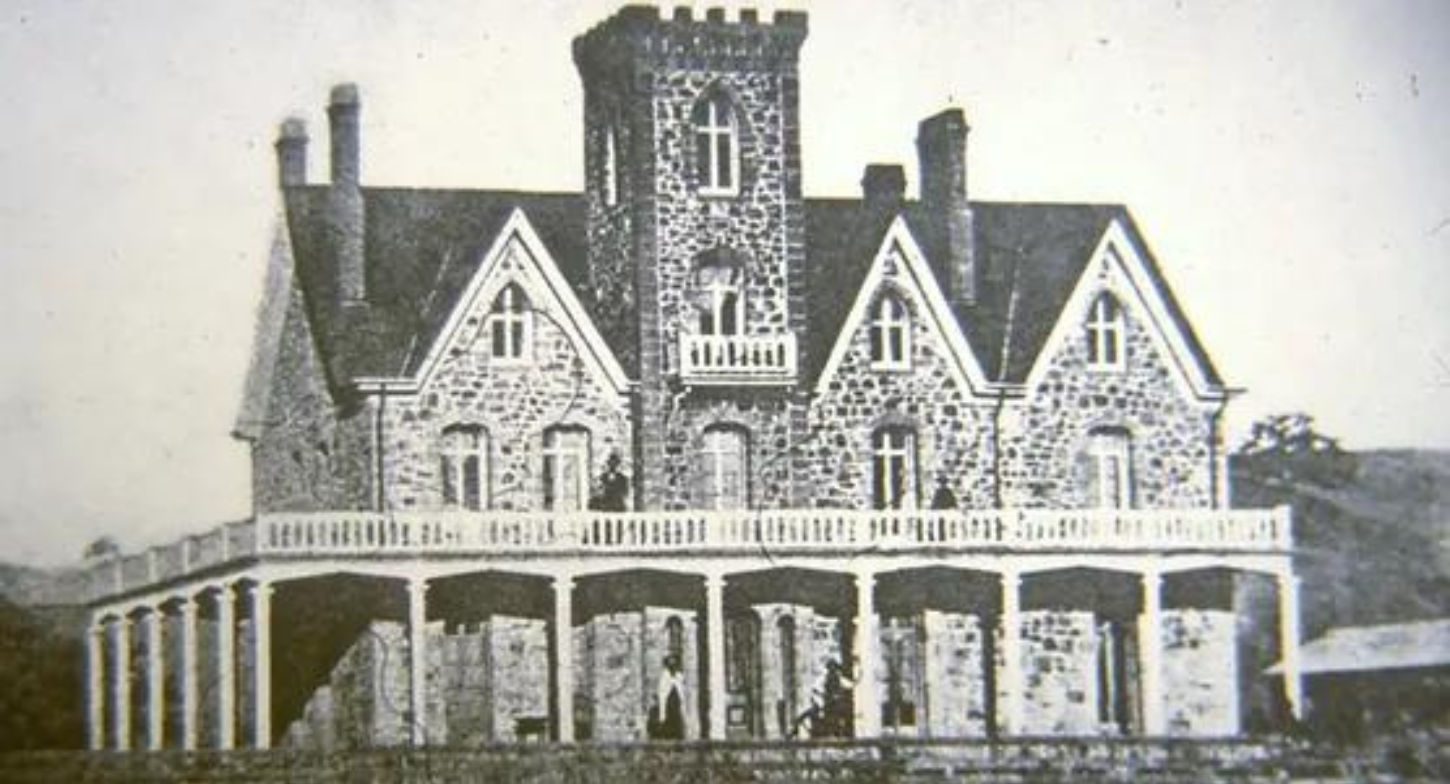 A historic black and white photo of the John Marsh House