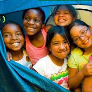 Group of young campers