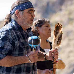 Native Americans at ceremony