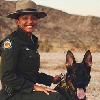 Ranger with K-9 dog