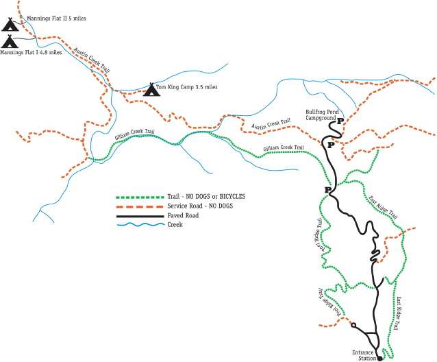 Austin Creek SRA Map