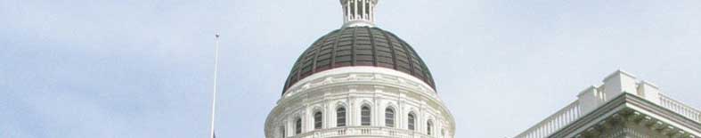 Outside View of cupola above the Capitol building at the California State Capitol Museum Thumbnail: Outside View of cupola above the Capitol building at the California State Capitol Museum