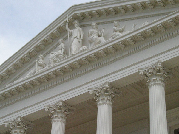 Detail of California State Capitol Building. Thumbnail: Detail of California State Capitol Building.