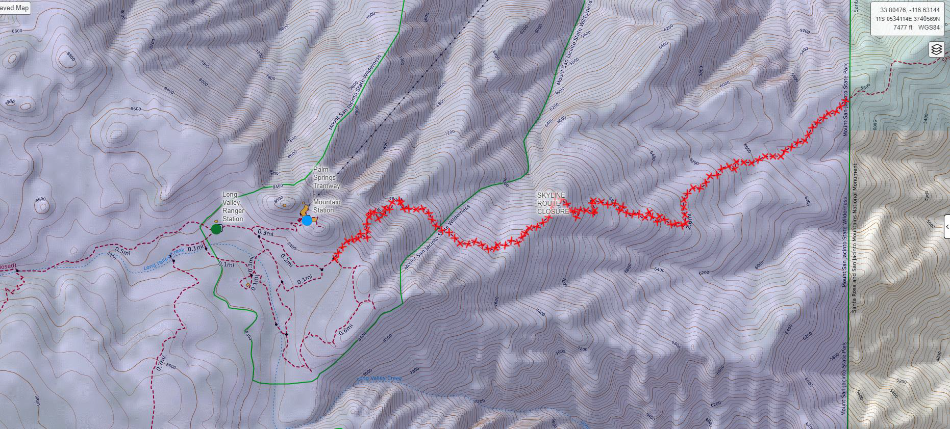 Skyline Closure Map Skyline Closure Map