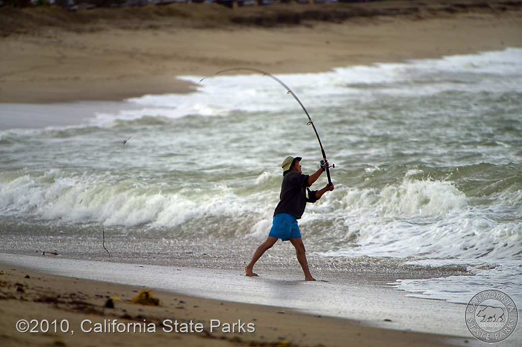 Surf fishing Doheny State Beach [Dana Point, Orange County, CA