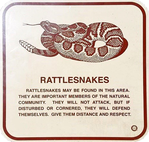 Rattlesnake Sign Rattlesnake Sign