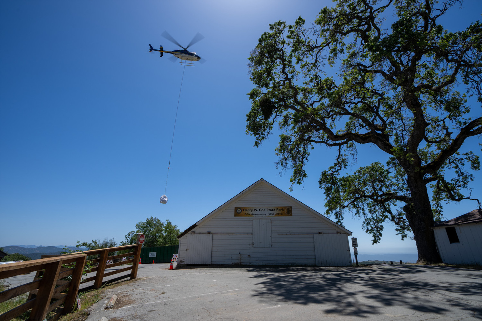 helicopter lifts super sacks