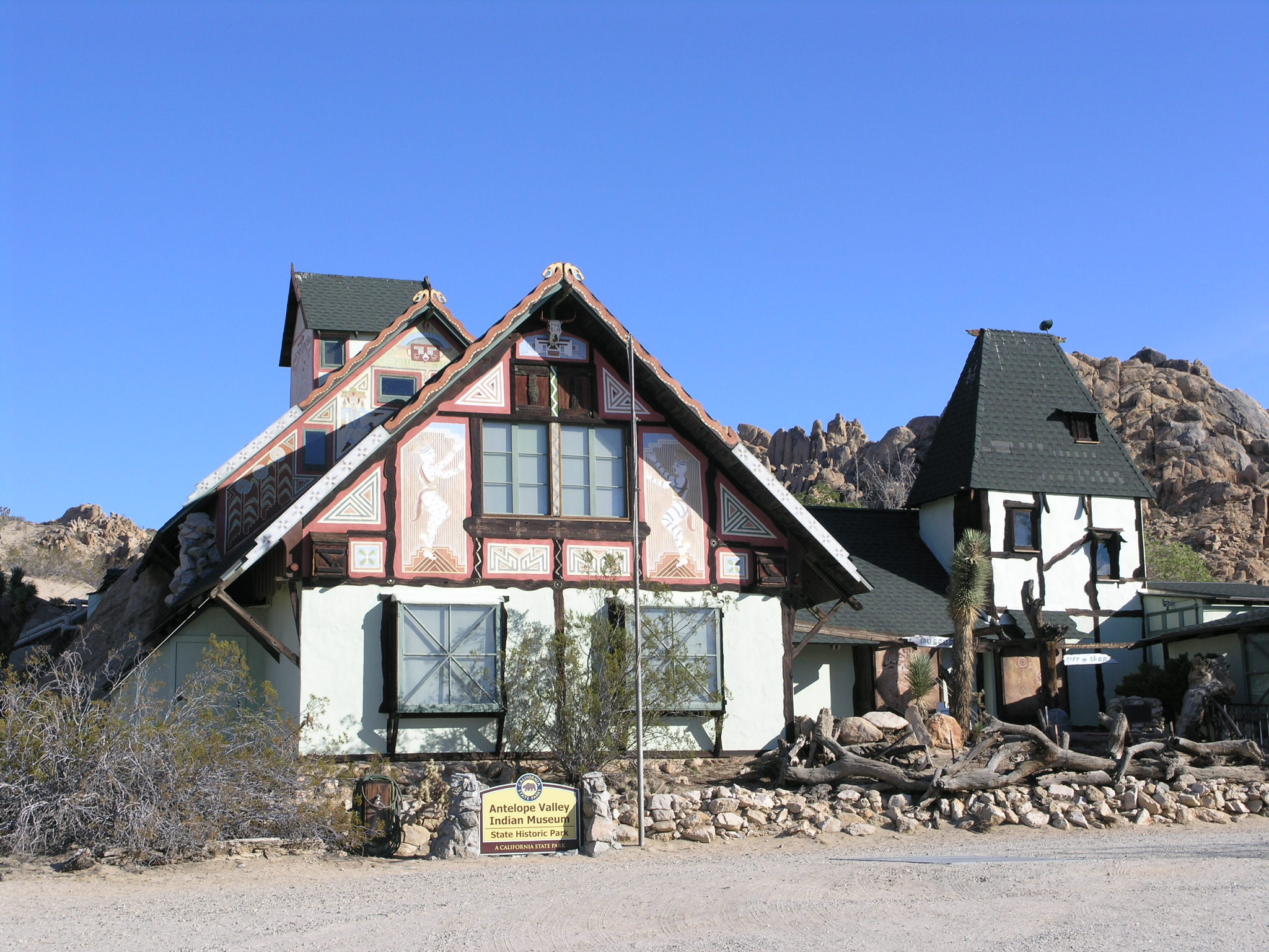 Antelope Valley Indian Museum State Historic Park showcases objects created by the Native American peoples of three major cultural regions. Photo from California State Parks.