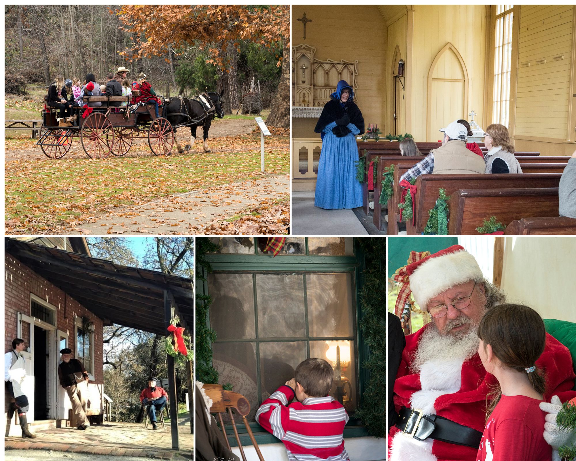 Images from previous “Christmas in Coloma” events at Marshall Gold Discovery State Historic Park. Photos from California State Parks.