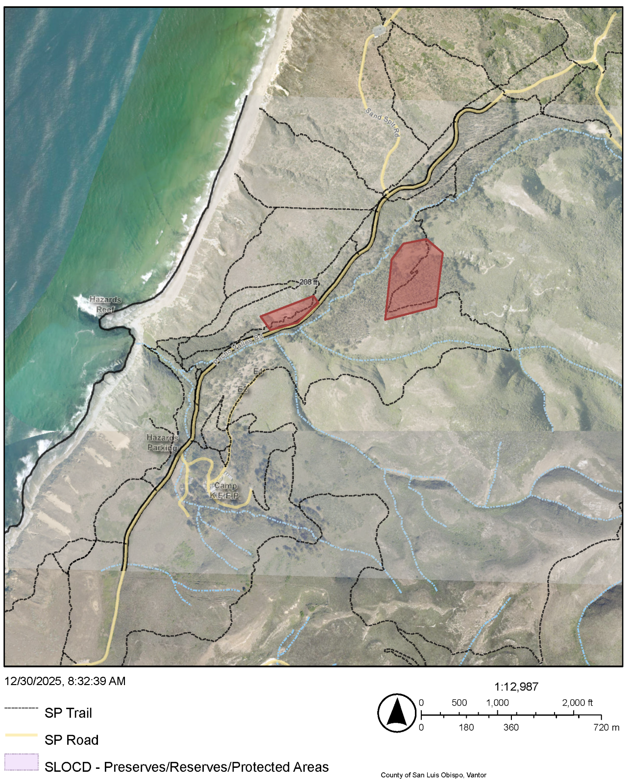 Monta&ntilde;a de Oro State Park - Burn Pile Map