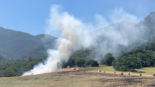 Prescribed burn at Mount Diablo State Park in May 2024. Photo from California State Parks.