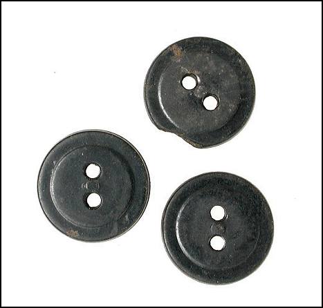 Buttons found at Milner`s Barbershop at Colonel Allensworth