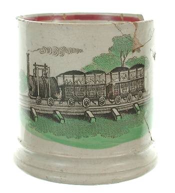 Locomotive Cup recovered from the Cooper- Molera adobe in Monterey, California