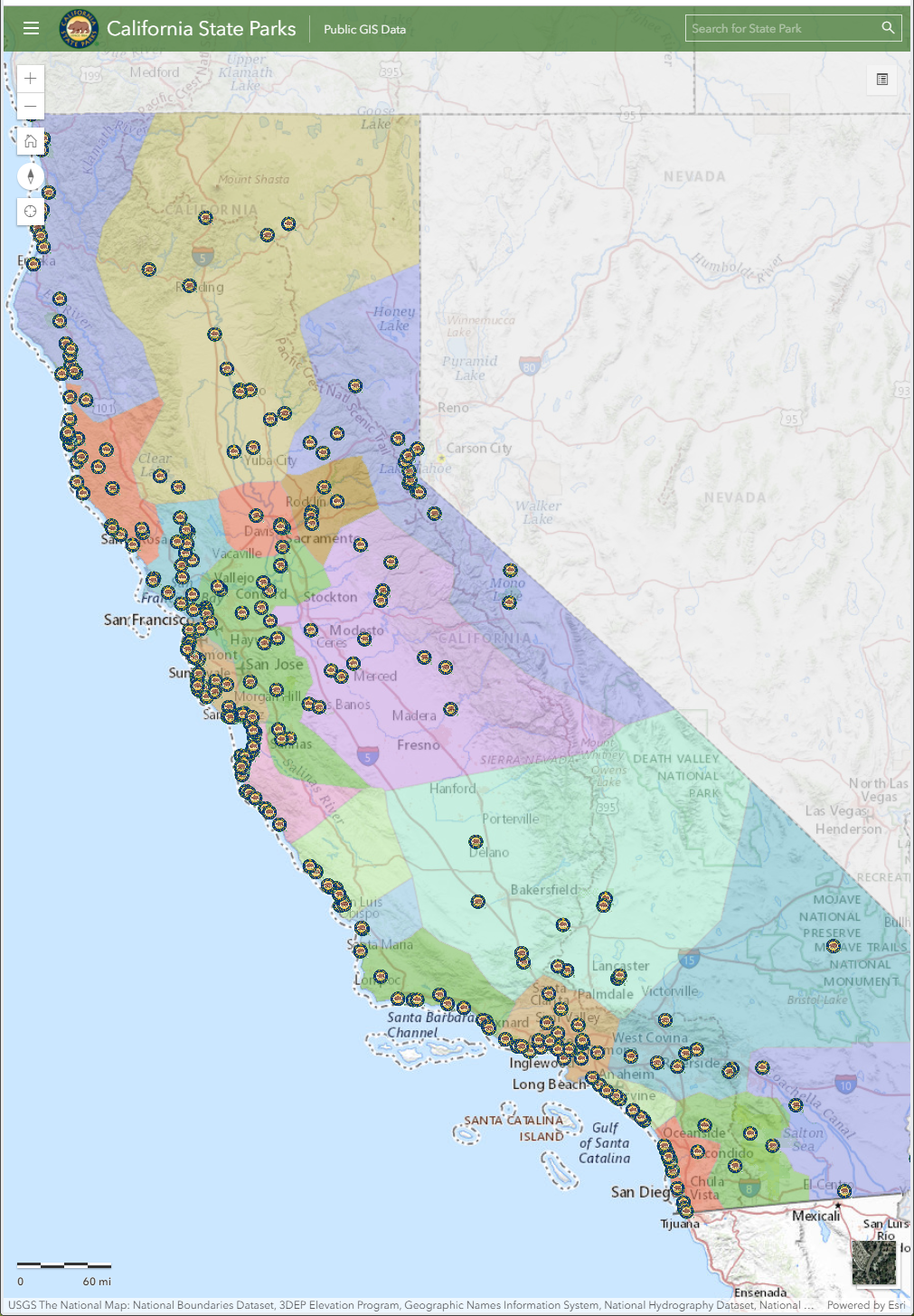 california national parks map California State Parks Gis Data Maps